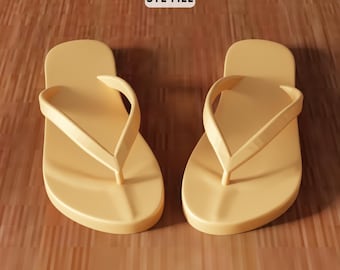 3D Flip Flop Decor STL File - Summer Beach Sandal Model (Digital Download)