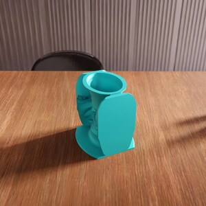 3D Illusion Face Vase STL File - Optical art home decor sculpture gift (Digital Download) image 6