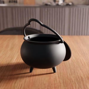 3D Cauldron Pot STL File - Witch Decor Halloween Tabletop Display (Digital Download) image 5
