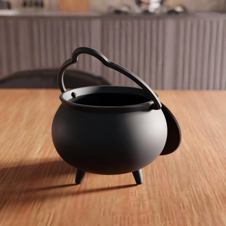 3D Cauldron Pot STL File - Witch Decor Halloween Tabletop Display (Digital Download) image 5