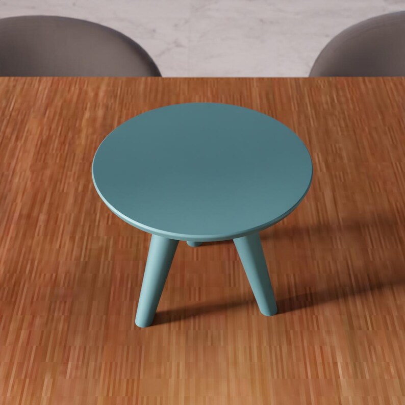 3D Round Side Table STL File - Modern Minimal Furniture Decor (Digital Download) image 7