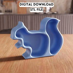 Eichhörnchen 3D STL Datei - Aufbewahrung, Schreibtischaufbewahrung, Eichhörnchen 3D Tier (Digitaler Download)
