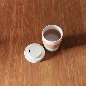 3D Coffee Cup STL File - Reusable Travel Mug Minimal Drinkware (Digital Download) image 4