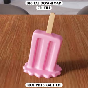 3D Melting Popsicle STL File – Fun Summer Decor (Digital Download)