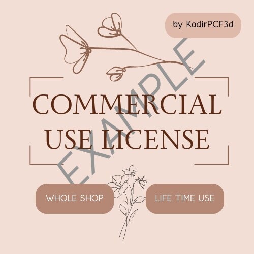 Kadirpcf3d Commercial License the Commercial License Covers Etsy