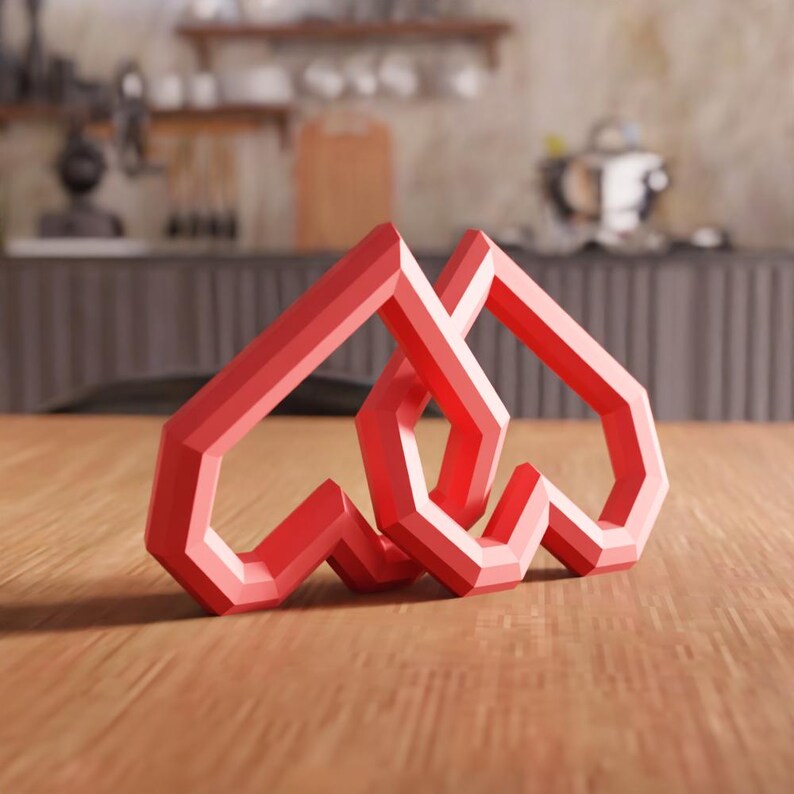 3D Interlinked Heart STL File