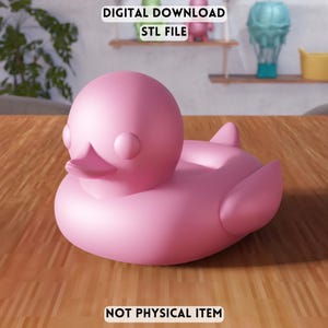 3D Duck Float STL File - Kawaii Decorative Animal Figure (Digital Download)