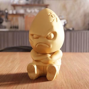 3D Angry Egg Decor V2 Stl File - Kinder Spielzeugfigur mit Schuhen, 3D Druck, Geschenk für Kinder, Digital Decor, 3D Print