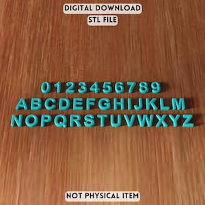3D Alphabet And Numbers Set STL File - Educational Letter Decor (Digital Download)