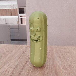 3D Cartoon Pickle Rick Figur Geschenk für Kinder mit 3D-Stl-Datei & Kinderspielzeug, Cartoon-Figur, Cartoon Art, 3D gedrucktes Dekor, Figurendruck