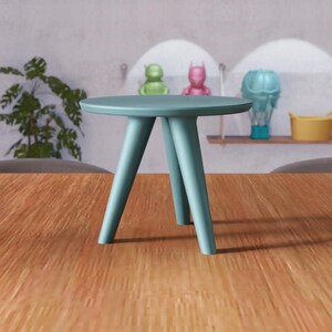 3D Round Side Table STL File - Modern Minimal Furniture Decor (Digital Download) image 8