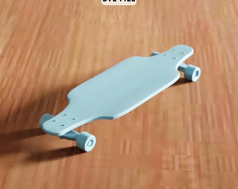 3D Mini Skateboard STL File - Decorative Desk Skate Model (Digital Download)