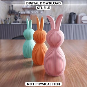 3D Easter Bunny Decor STL File – Spring Table Centerpiece (Digital Download)