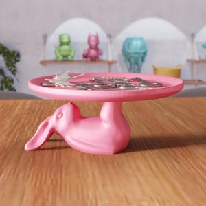 3D Cute Easter Bunny Bowl STL File - Rabbit Gift for Easter, Bunny Basket Decor, Indoor Bowl Design, 3D Print File Download