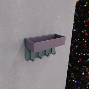 Porta-chaves de parede 3D para acessórios com arquivos STL de impressão 3D e porta-cartões-chave, porta-joias, porta-chaves, decoração impressa em 3D, porta-anel