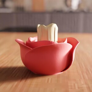 3D Flower Tea Light Holder STL File – Floral Garden Decor (Digital Download) image 3