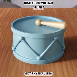 3D Miniatur Trommel Decor STL Datei - Musikzimmer Ornament (Digitaler Download)