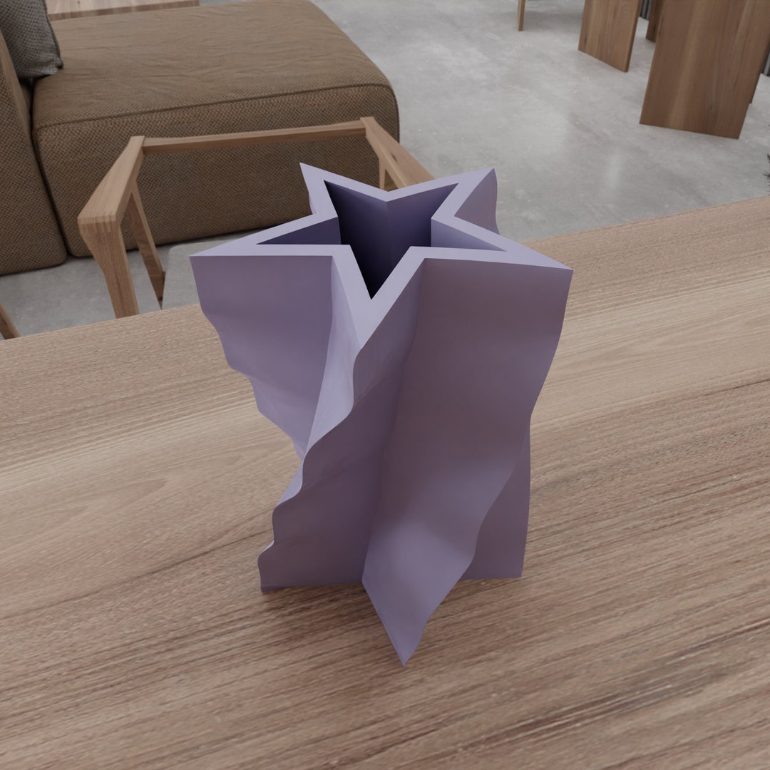3D Star Shaped Vase With 3D Stl Files & Christmas Decor Etsy Canada