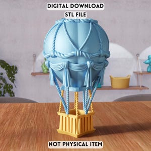 Globo aerostático 3D V2 - Archivo STL - Adorno colgante decorativo (Descarga digital)
