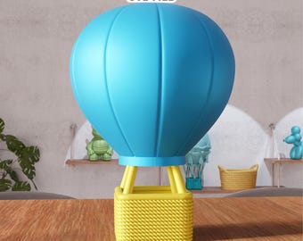 3D Hot Air Balloon V3 STL File – Nursery Decor Ornament (Digital Download)