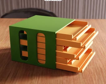 Fichier STL 3D pour mini tiroir modulaire - Boîte de rangement empilable (téléchargement numérique)