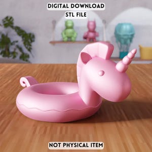 3D Einhorn Pool Float STL Datei - Kinderzimmer Spielzeug Modell (Digitaler Download)