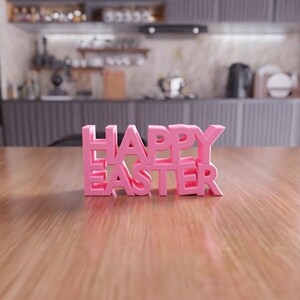 3D Happy Easter Day Text