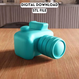 Archivo STL de decoración de cámara 3D: Escultura de cámara moderna para exhibición en el hogar (Descarga digital)