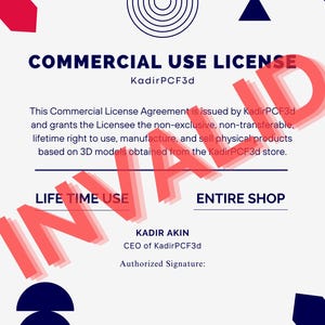 KadirPCF3d Commercial License PDF - the Commercial License covers All KadirPCF3d Designs