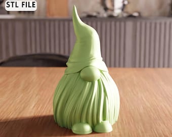 File STL di statuetta di gnomo 3D - Modello di decorazione natalizia per la casa (download digitale)