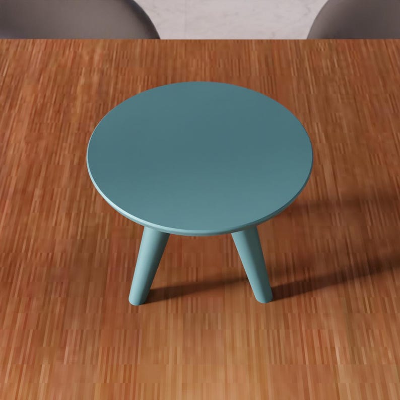 3D Round Side Table STL File - Modern Minimal Furniture Decor (Digital Download) image 4