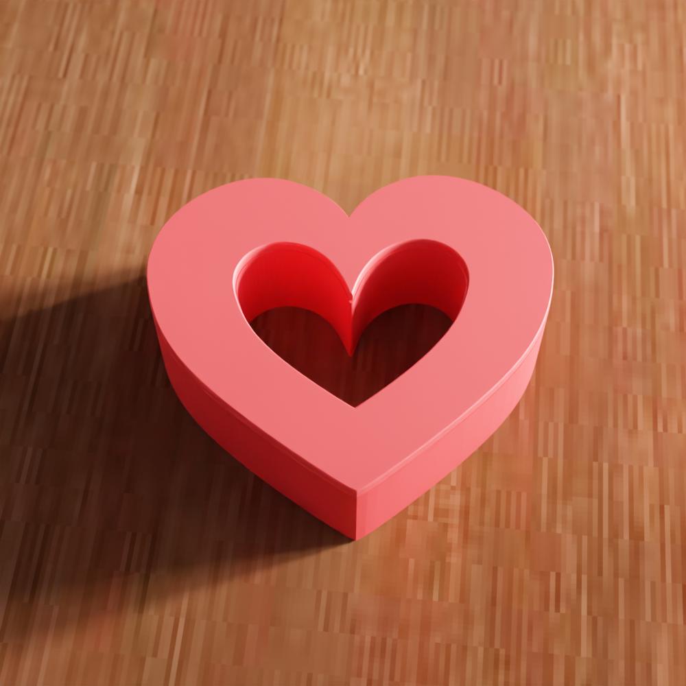 3D Heart Box STL File - Romantic Love Gift Decor Storage Design ...