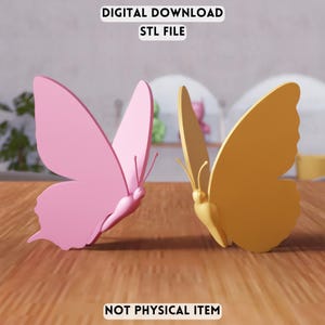 File STL 3D Butterfly – Decorazione per la casa Monarch & Swallowtail (download digitale)
