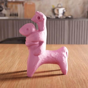 3D ruiter decor STL-bestand - paard sculptuur cadeau voor hem, 3D-printen paard kunst, paardensport decor, digitaal ruitermodel