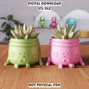 3D Sitting Planter STL File: Breast & Lip Versions (Digital Download)