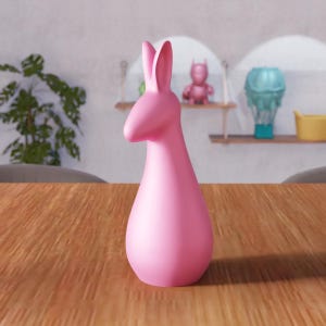 3D Easter Bunny Decor STL File - Cute Bunny Ornament, Easter Gift Design, Bunny Ears Model, 3D Print File, Easter Rabbit Digital