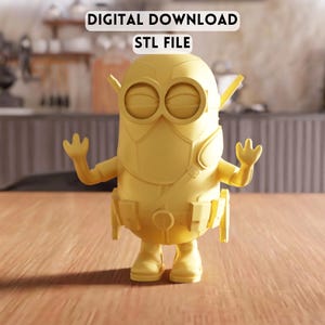 3D Deadpool Minion STL File - Funny hero figure design for decor (Digital Download)