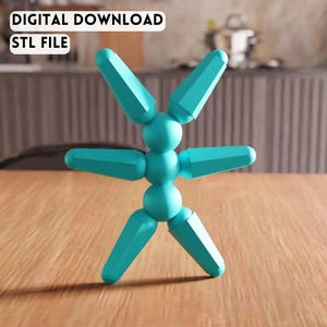 File STL del giocattolo robot Megabot 3D – Modello di giocattolo da tavolo articolato modulare (download digitale)