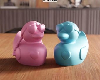 3D Duck Couple STL File – Valentine's Day Gift (Digital Download)
