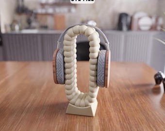 3D Headset Stand STL File – Gamer Desk Organizer (Digital Download)