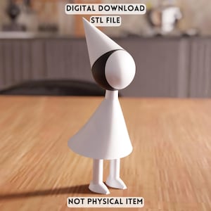 3D Princess Ida STL File - Minimal Character Figure Modern Decor (Digital Download)