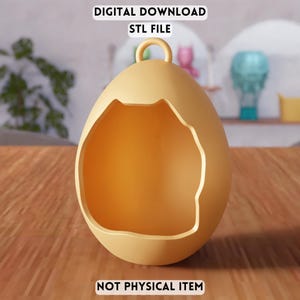3D Osterei Aufhängen STL-Datei - Dekorativer gesprungener Eibehälter (Digitaler Download)