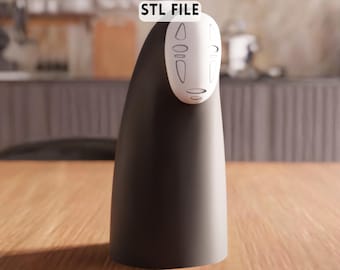 3D No Face Spirit Model STL File - Anime desk decor figurine art (Digital Download)