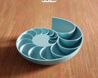 3D Sea Shell Decor STL File – Jewelry Holder (Digital Download)