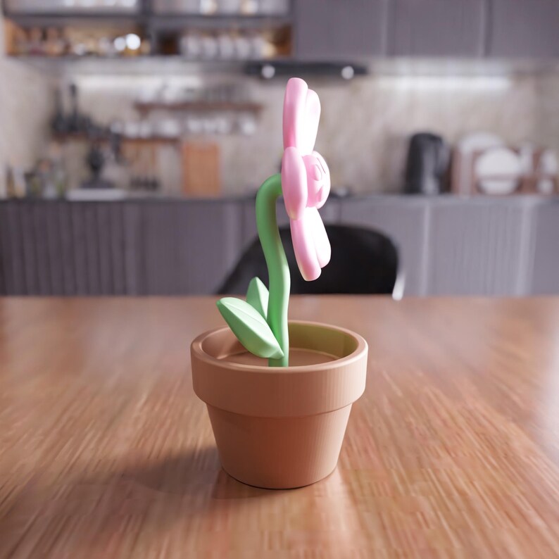 3D Flower with Pot Decor