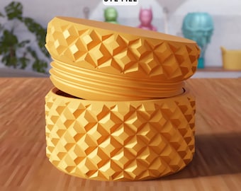 3D Mini Storage Box STL File – Screw Lid Decorative Container (Digital Download)