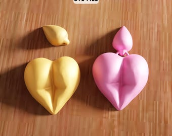 Archivo STL de aretes de concha y trasero 3D: diseño de joyería abstracta minimalista (descarga digital)