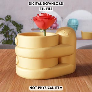 3D Koala Vase STL File - Animal Flower Planter Decor (Digital Download)