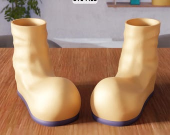 3D Wearable Clown Shoe STL File – Decorative Shoe Pot (Digital Download)