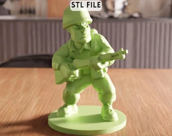 3D Soldier Miniature STL File - Tabletop wargame figure model (Digital Download)